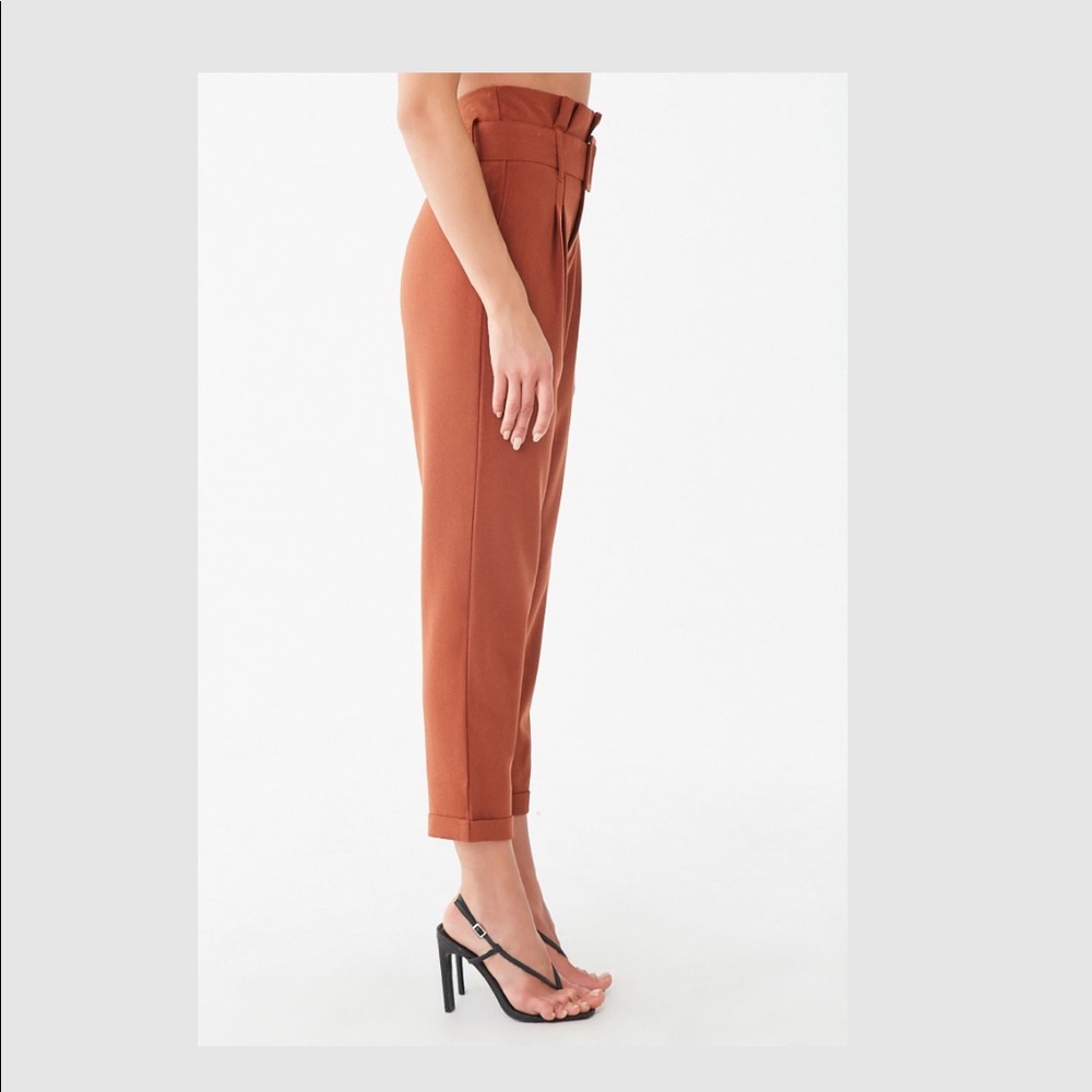 D-Ring Belt Cuffed Trousers - cropped - Picture 3 of 5